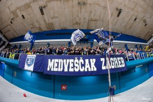 ZAGREB, CROATIA - OCTOBER 29, 2018: EBEL League 2018/2019, Medvescak Zagreb VS HC TWK Innsbruck. / Ivica Drusany